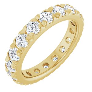 10K Yellow Gold 2 5/8 CTW Lab-Grown Diamond French-Set Eternity Band
