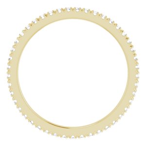14K Yellow Gold 3/8 CTW Lab-Grown Diamond Eternity Band Size 7.25
