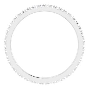 Platinum 3/8 CTW Lab-Grown Diamond Eternity Band Size 7.25