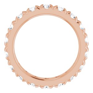 14K Rose Gold 2 3/4 CTW Lab-Grown Diamond Eternity Band Size 7.25