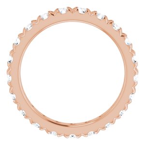 14K Rose Gold 2 1/5 CTW Lab-Grown Diamond Eternity Band Size 8