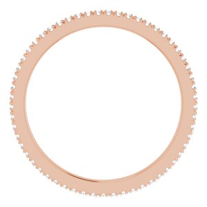 14K Rose Gold 1/5 CTW Natural Diamond Eternity Band Size 7.25