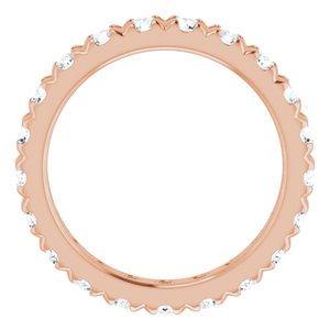 14K Rose Gold 2 1/5 CTW Lab-Grown Diamond Eternity Band Size 7.25