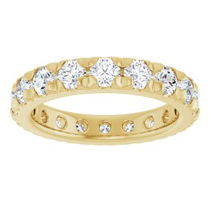 14K Yellow Gold 2 3/4 CTW Natural Diamond Eternity Band Size 7