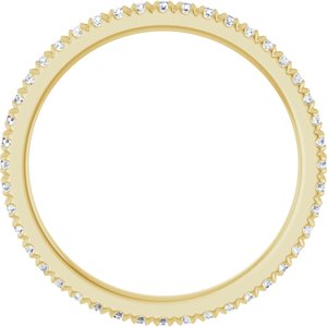 14K Yellow Gold 3/8 CTW Lab-Grown Diamond Eternity Band Size 7