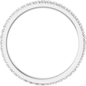 14K White Gold 3/8 CTW Lab-Grown Diamond Eternity Band Size 7