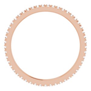 14K Rose Gold 1/3 CTW Natural Diamond Eternity Band Size 8