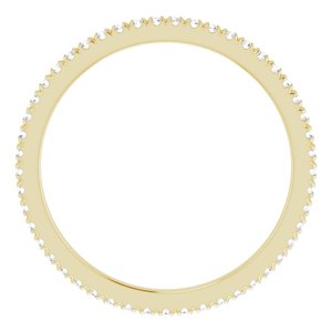 10K Yellow Gold 1/3 CTW Natural Diamond French-Set Eternity Band