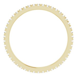 14K Yellow Gold 3/8 CTW Natural Diamond Eternity Band Size 8.25