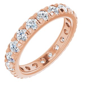 14K Rose Gold 2 3/8 CTW Natural Diamond Eternity Band Size 7.5