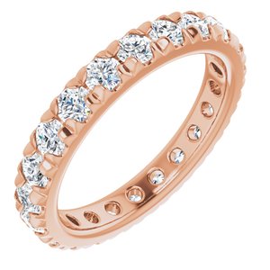 14K Rose Gold 1 1/2 CTW Natural Diamond Eternity Band Size 6.5