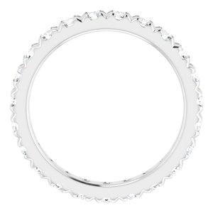 14K White Gold 1 5/8 CTW Natural Diamond Eternity Band Size 7.5