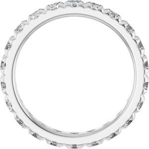 Platinum 1 1/2 CTW Natural Diamond Eternity Band Size 7