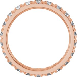 14K Rose Gold 1 1/2 CTW Natural Diamond Eternity Band Size 7