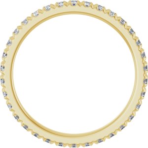 14K Yellow Gold 1/2 CTW Lab-Grown Diamond  French-Set Eternity Band