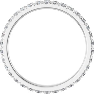 Platinum 1/2 CTW Natural Diamond French-Set Eternity Band Size 6