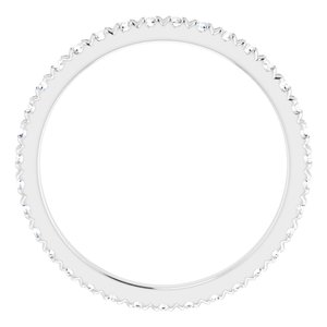 14K White Gold 3/4 CTW Lab-Grown Diamond Eternity Band Size 8.25