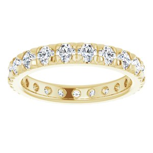 10K Yellow Gold 2 1/5 CTW Lab-Grown Diamond French-Set Eternity Band
