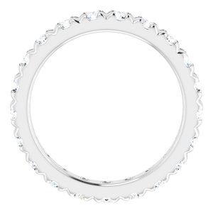 Platinum 1 7/8 CTW Natural Diamond French Set Eternity Band Size 7.75
