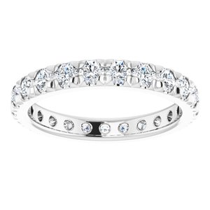 14K White Gold 1 5/8 CTW Lab-Grown Diamond Eternity Band Size 8