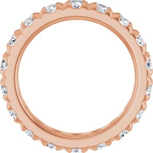 14K Rose Gold 2 3/4 CTW Natural Diamond French Set Eternity Band Size 7