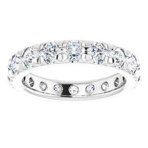 14K White Gold 2 3/4 CTW Natural Diamond Eternity Band Size 6.75