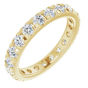 14K Yellow Gold 2 1/5 CTW Lab-Grown Diamond Eternity Band