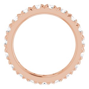 14K Rose Gold 2 7/8 CTW Natural Diamond Eternity Band Size 7.75