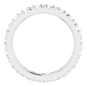 14K White Gold 2 7/8 CTW Lab-Grown Diamond Eternity Band Size 7.75