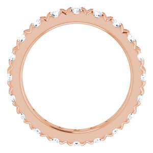 14K Rose Gold 2 3/8 CTW Natural Diamond Eternity Band Size 7.5