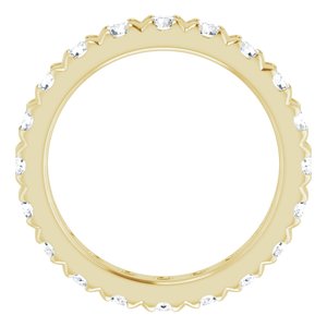 14K Yellow Gold 2 3/8 CTW Natural Diamond Eternity Band Size 7.5