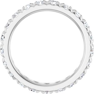 Platinum 1 7/8 CTW Natural Diamond French Set Eternity Band Size 7
