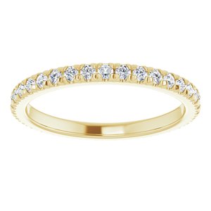 10K Yellow Gold 5/8 CTW Lab-Grown Diamond French Set Eternity Band Size 8.5