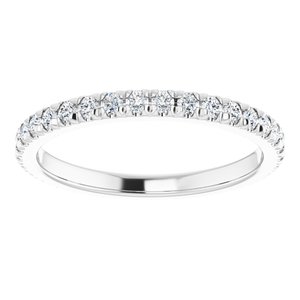 14K White Gold 3/4 CTW Natural Diamond Eternity Band Size 8.5