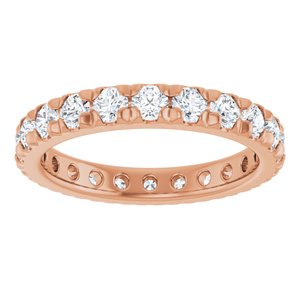 14K Rose Gold 1 1/2 CTW Natural Diamond Eternity Band Size 7