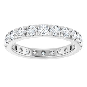 Platinum 1 1/2 CTW Natural Diamond Eternity Band Size 7