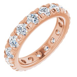 14K Rose Gold 2 1/2 CTW Lab-Grown Diamond Eternity Band Size 6.25