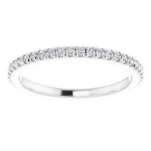 Platinum 3/8 CTW Natural Diamond Eternity Band Size 7.5