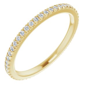 14K Yellow Gold 1/3 CTW Lab-Grown Diamond Eternity Band Size 8