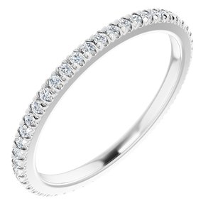 Platinum 1/3 CTW Natural Diamond Eternity Band Size 8