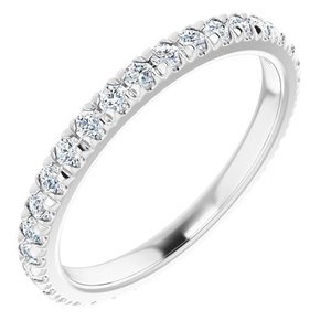 Platinum 5/8 CTW Lab-Grown Diamond Eternity Band Size 7.25