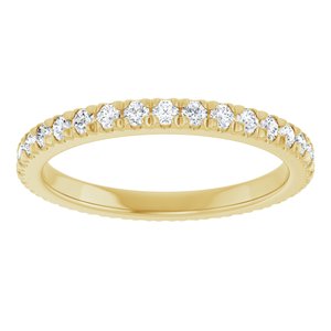 14K Yellow Gold 5/8 CTW Lab-Grown Diamond  French-Set Eternity Band