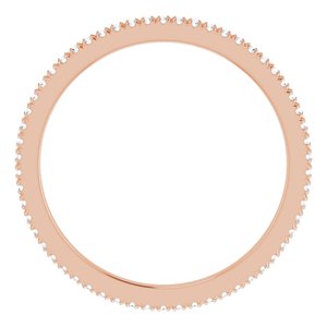 14K Rose Gold 1/5 CTW Natural Diamond Eternity Band Size 7.75