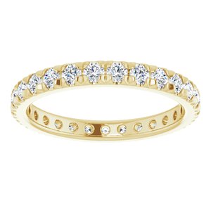 14K Yellow Gold 1 CTW Natural Diamond Eternity Band Size 7.75