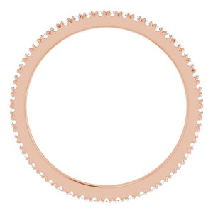 14K Rose Gold 1/3 CTW Lab-Grown Diamond Eternity Band Size 7.5