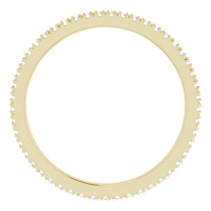 14K Yellow Gold 1/3 CTW Natural Diamond Eternity Band Size 7.5