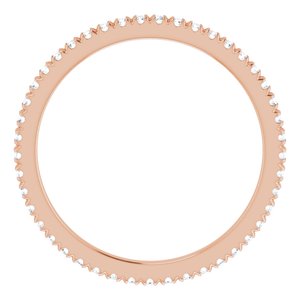 14K Rose Gold 3/8 CTW Natural Diamond Eternity Band Size 7.5