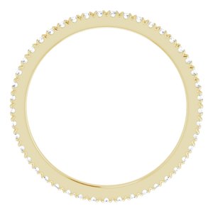 14K Yellow Gold 3/8 CTW Natural Diamond Eternity Band Size 7.5