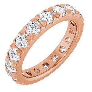 14K Rose Gold 2 3/4 CTW Natural Diamond French Set Eternity Band Size 7