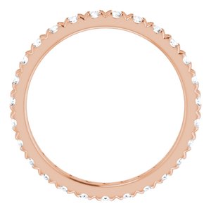 14K Rose Gold 1 CTW Natural Diamond Eternity Band Size 7.75